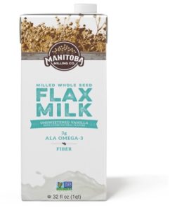 A carton of flax milk