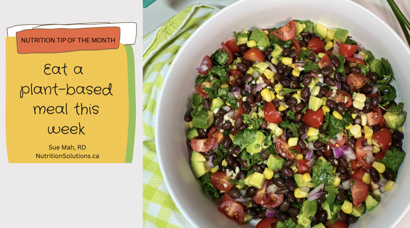 A big platter of bean and corn salad.